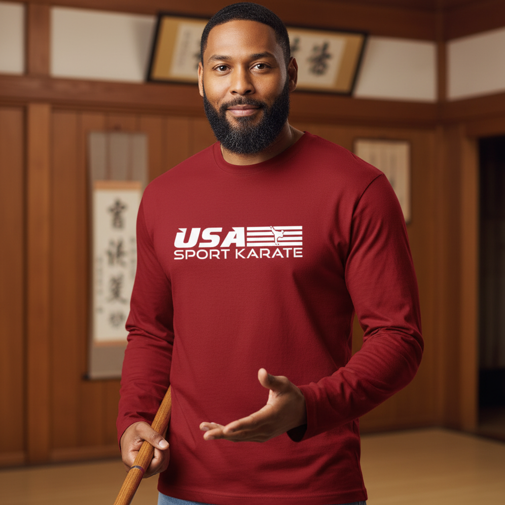 Adult Long Sleeve - Red with Logo