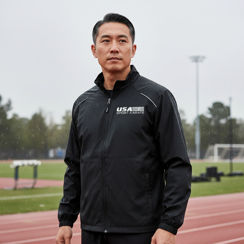 Adult Rain Jacket - Black with Logo