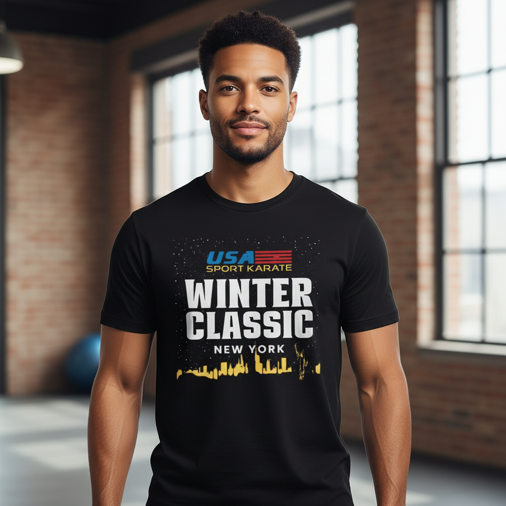 Winter Classic T-Shirt - Male athlete with graphic design