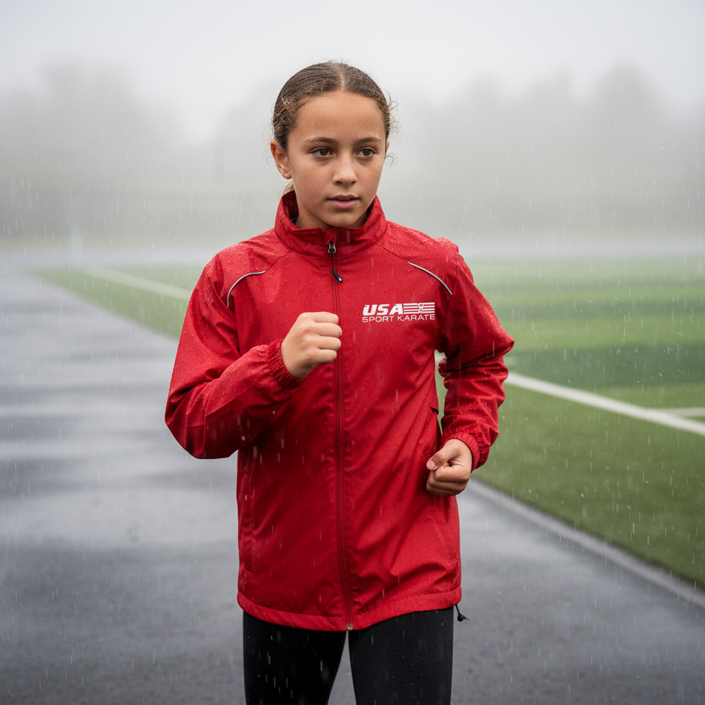 Youth Rain Jacket - Color Option 1 with Logo