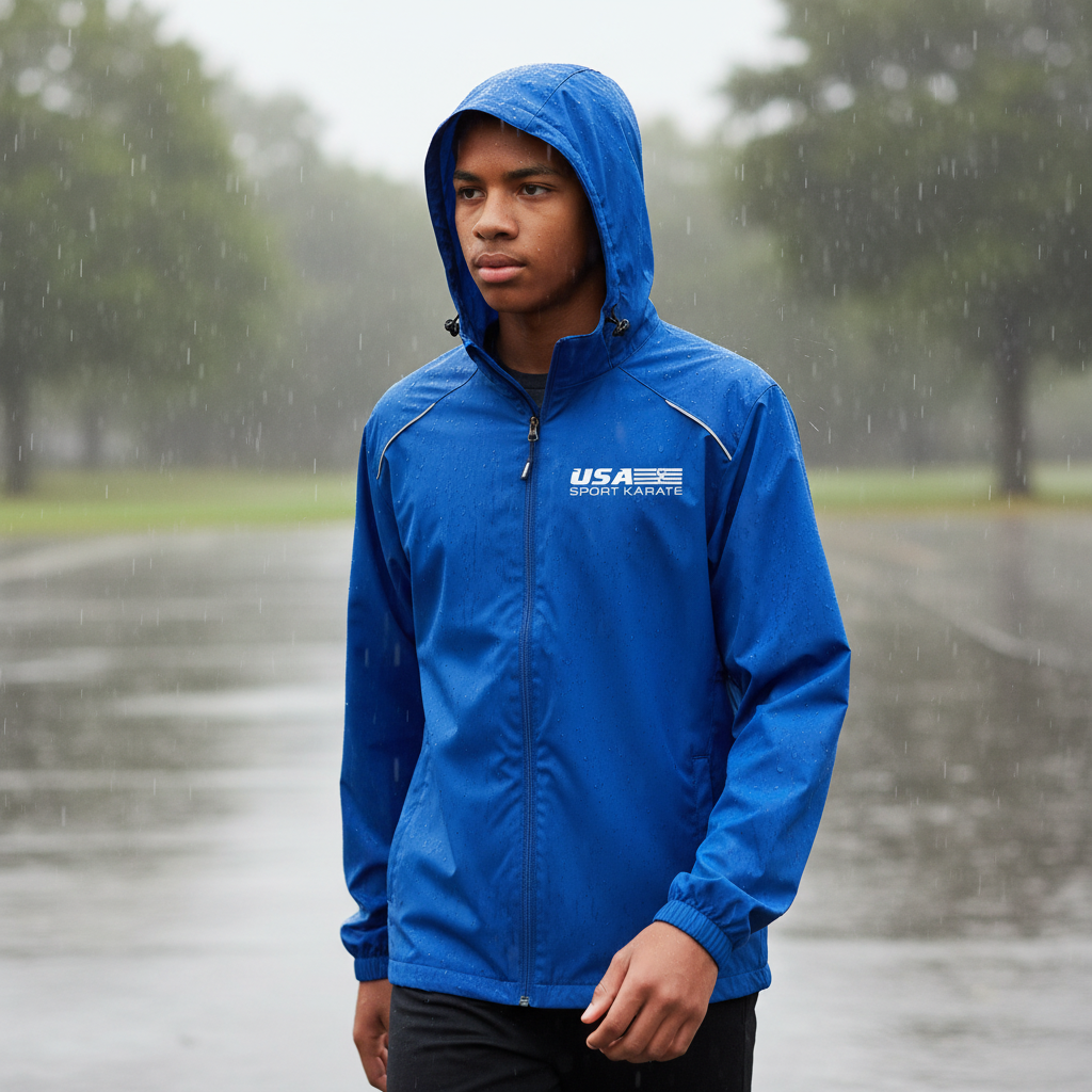 Youth Rain Jacket - Color Option 2 with Logo