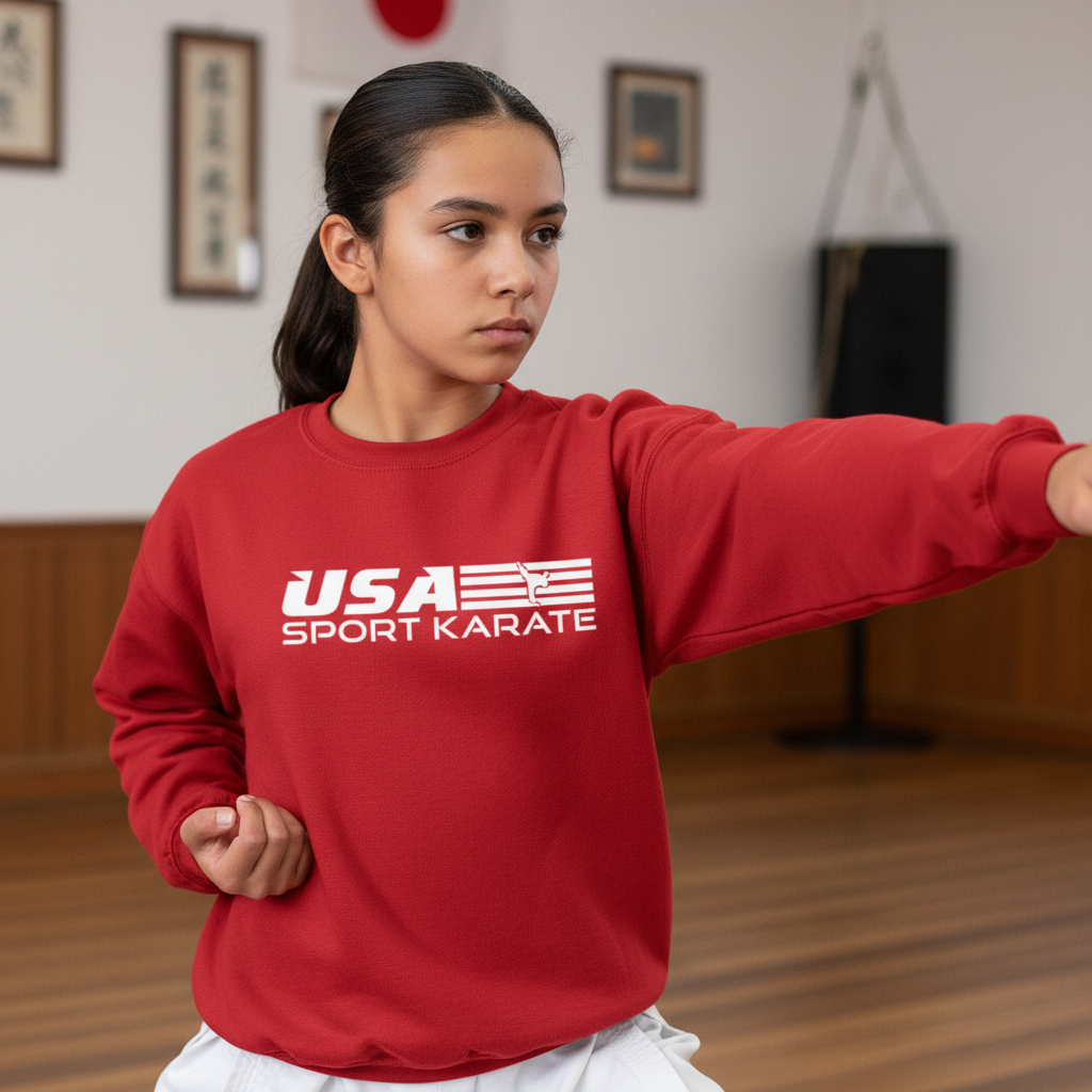 Youth Sweatshirt - Red with Logo