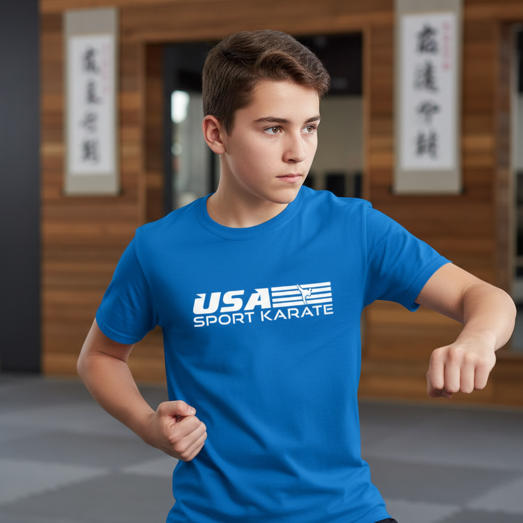 Youth T-Shirt - Blue with Logo
