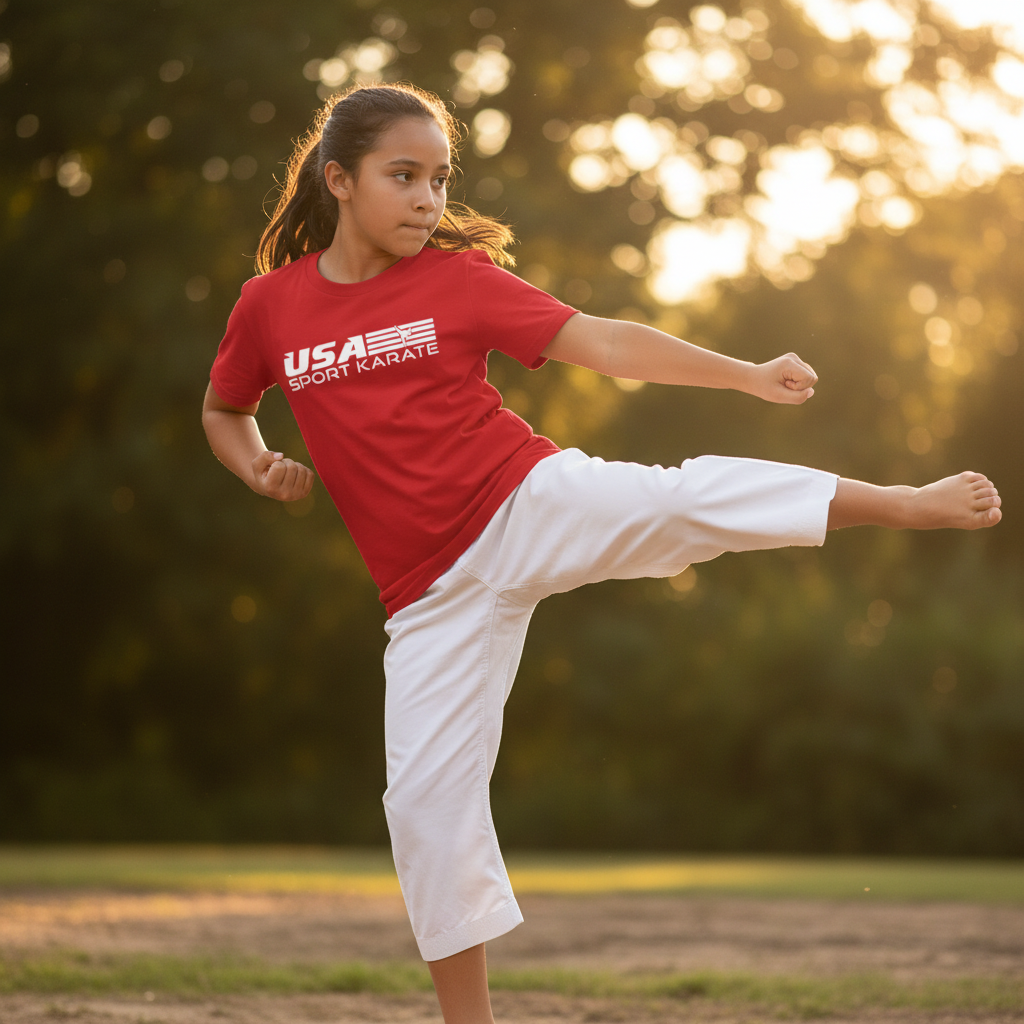 Youth T-Shirt - Red with Logo